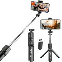 Tygot Bluetooth Extendable Selfie Sticks with Wireless Remote and Tripod Stand, 3-in-1 Multifunctional Selfie Stick with Tripod Stand Compatible with iPhone/OnePlus/Samsung/Oppo/Vivo and All Phones- Amazon