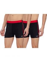 I-Swim Mens Costume Is-010 Size XL Black/Red with Is-010 Size XL Black/Red Pack of 2 and Swimming Goggles- Amazon