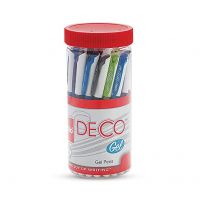 Cello Deco Gel Pen | Gel Pens Blue | Jar of 25 Units | Gel Pens for Students | Pens for Office Use | Gel Pens- Amazon