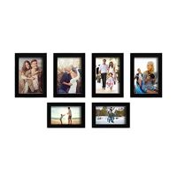 Amazon Brand - Solimo Set of 6 Photo Frames (4"X6"-2PCS & 5"x7"-4pcs) Black- Amazon