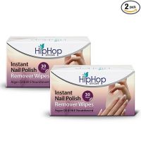 HipHop Instant Nail Polish Remover Wipes - Acetone & Acetate Free, 30 wipes (Pack of 2)- Amazon