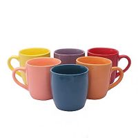SkyKey Fine Ceramic Tableware Bone China Tea Coffee Cup - 6 Pcs, 160 ML , Multicolor- Amazon