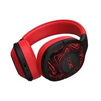 boAt Rockerz 550 Bluetooth Wireless Over Ear Headphones with Mic Upto 20 Hours Playback, 50MM Drivers, Soft Padded Ear Cushions and Physical Noise Isolation (Red)- Amazon