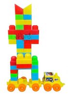 PoPo Toys Picnic Blocks Train Set for Kids |Geometry Brain Blocks | Educational Model Vehicle Toys Blocks |Learning Toy- Amazon