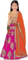 ELQPRI Girls Lehenga Choli Ethnic Wear Embroidered Lehenga, Choli and Dupatta Set  (Pink, Pack of 1)- Flipkart