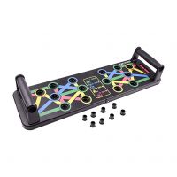 AGARO 3921 Push-Up-Board, 9 in 1 Body Building Push Up Rack Board, Foldable, Fitness Equipment For Home, Chest Muscle, Arm Muscle, Multi-Function Push-Ups, Carbon Fiber, Multi-colour, For Men/Women- Amazon