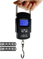 GLUN Bolt Electronic Portable Fishing Hook Type Digital LED Screen Luggage Weighing Scale, 50 kg/110 Lb (Black)- Amazon