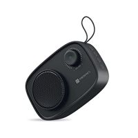 Portronics Pixel 2 Wireless Bluetooth Portable Speaker with Micro SD, 3.5mm Aux, 3W Output, Retro Volume Knob(Black)- Amazon