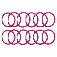 Amazon Brand - Solimo Women's Rubber Bands, Pink, Pack of 12- Amazon