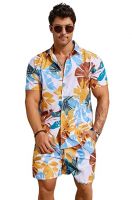 GRECIILOOKS Men’s Night Suit| Casual Wear| Lounge-wear Nightdress Pajama Set | Summer Night Wear | Printed Casual Sleepwear| Pajama Shorts Night Suits Set| Beach Wear- Amazon