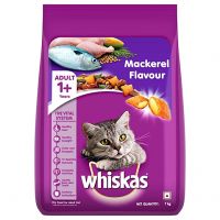 Whiskas Adult (1+ year) Dry Cat Food, Mackerel Flavour, 7kg Pack- Amazon