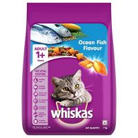 Whiskas Adult Dry Cat Food (1+ Years), Ocean Fish Flavour, 7kg Pack- Amazon