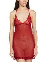 Fashion Comfortz Women Cotton Satin Blend Babydoll Sleepwear Lingerie Night Dress Honeymoon Nightwear Dresses ( Pack of 1 )- Amazon