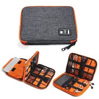 TOUARETAILS Travel Digital Accessories Storage Bag, Gadget Organizer Case Portable Zippered Pouch For Small Gadgets Tablet, Ipad Mini, Earphones, Usb Data Cable, Camera Accessories Pen Drive, nylon- Amazon