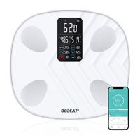 beatXP SmartPlus Prime Weight Machine with BMI & Fat Analyzer | Body Composition Scale with 15 Body Parameters | High Precision Sensors & Bluetooth App Sync | 18 Months Warranty (White)- Amazon