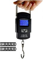 GLUN Bolt Electronic Portable Fishing Hook Type Digital LED Screen Luggage Weighing Scale, 50 kg/110 Lb (Black)- Amazon