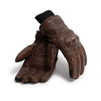 Royal Enfield Brown Leather Protective Riding Gloves- Amazon