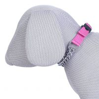 Pets Like Dog Choke Collar Pink Color| Half Chain Collar| Half Choker Stainless Steel Dog Collars (20MM)- Amazon