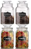 STAR WORK - 1500 ML Clear Glass Storage Jar with Lids - Airtight Food Jars Glass Kitchen Containers- Amazon