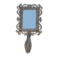 Handicrafts Paradise Aluminium Metal Hand Mirror (17.8 cm X 8.9 cm X 0.63 cm, Multicolor)- Amazon