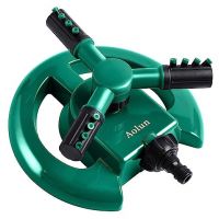Aolun R108 Garden Sprinkler- Automatic Lawn Water Sprinkler 360 Degree 3- Arm Rotating Sprinkler System- Amazon