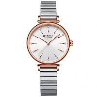 CURREN Women Luxury Rhinestones Dress Stainless Steel Watches Stylish Diamond Studded Japan Quartz Wristwatch- Amazon