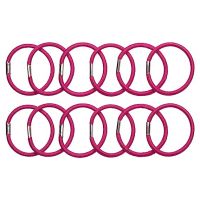 Amazon Brand - Solimo Women's Rubber Bands, Pink, Pack of 12- Amazon