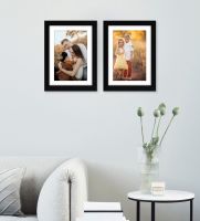 Black Engineered Wood Collage Photo Frames, Set of 2, By Random- Pepperfry