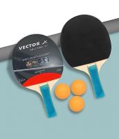 Vector X Combo Set of Table Tennis (Pack of 2 Bat and 3 Balls)- Amazon