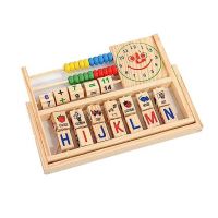 Channapatna Toys Wooden Abacus Learning Flap Stand Kids Counting Cognition Board Educational Alphabet and Math Children Baby Versatile Developmental Toy- Amazon