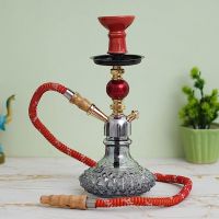 JaipurCrafts™ Premium Designer Matki Crystal Football Style Hookah Set (12 Inches, Red)- Amazon