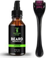 Trending Store Beard Growth Kit with Beard Growth Oil (50ml) & Beard Activator (Derma Roller) 0.5 mm, 540 titanium needles | Made in India  (2 Items in the set)- Flipkart