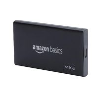 AmazonBasics Portable SSD 512GB, Upto 2000MB/s, External SSD, USB 3.2 Gen 2x2, USB-C- Amazon