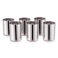 Attro Sleek Stainless Steel Mirror Finish Tableware Drinkware Tumbler Drinking Glasses- Amazon