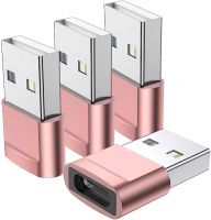 rts (4 Pack) USB A to USB C Adapter, USB C to USB Adapter, TypeC to A Converter, USB Type C Female to USB OTG Adapter For Compatible With MacBook Pro 2015/2013, MacBook Air 2017/2015, Type C Cell Phone,Laptops, Wall Chargers, Power Banks Etc Pink- Amazon