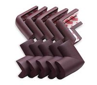AMAZARA Baby Proofing Corner Guards I Pre-Taped Corner Protectors I Child Safety Edge Guards I 10 Pieces Brown- Amazon