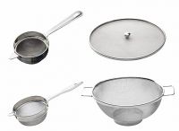 SignoraWare Stainless Steel Kitchen Strainers Combo with Tea&Coffee Strainer/Chalni, Soup/Oil/Ghee Strainer/Chalni, Food/Milk Cover Jali,Colander/Fruit/Vegetable Basket (Ideal- Amazon
