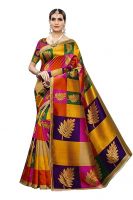 Yashika Women Art silk Sarees SDPL-SHIMLA PINK- Amazon