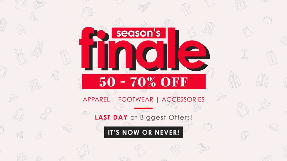 Get 50%-70% OFF on Apparel , Footwear and Accessories (Both for Men & Women)