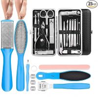 URBANMAC Pedicure Kits - Callus Remover for Feet, 23 in 1 Professional Manicure Set Pedicure Tools Stainless Steel Foot Care, Foot File Foot Rasp Dead Skin- Amazon