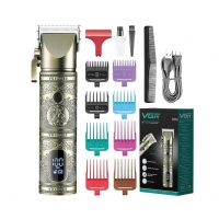 VGR V-697 Salon Series Professional Digital Display Cordless Hair Clipper Electric Hair Cutter Kit Wireless Hair Grooming Trimmers Set Rechargeable Li-ion Battery 2000mAh 200 minutes Runtime- Amazon
