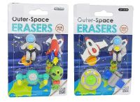 Crackles Cutest Global Astronaut Outer Space Solar Pattern Erasers - Set of 2 for Birthday Gifts for Kids (Total Eight Erasers)- Amazon