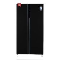 [For HDFC Debit Card EMI] Haier 630 L Double Door Side By Side Refrigerators, Expert Inverter Technology (HRS-682KS, Black Steel,Magic Convertible, Made In India)- Amazon