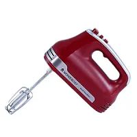 Wonderchef Crimson Edge 5 Speed Electric Hand Mixer | 300W Powerful Copper Motor |TurboSpeed I Adjustable Slow Speed Start I Hand Blender | Stainless Steel Whisk Beaters and Dough Hooks | 2 Years Warranty | Bakeware I Red- Amazon