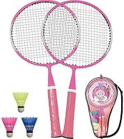 MSB SPORTS Kids Badminton Steel Short Handle Badminton Racquets (Colour May Vary) Badminton Racket for Kids - Baby Badminton Toy Set- Amazon