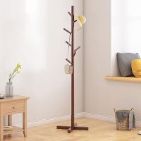 Wolpin 8 Hooks Coat Hanger Rack Stand Wooden Scarf, Stand- Amazon