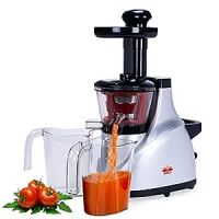 Hometronics Cold Press Slow Juicer Series, 55 RPM, 150 Watts Energy Efficient Motor, all-new 100% Rust-Free Strainers For Fast And Thorough Cleaning- Amazon
