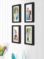 Art Street Set Of 4 Black Solid Individual Photo Frames- Myntra
