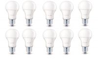 PHILIPS E27 7-Watt LED Bulbs WW (Pack of 10, Warm White)- Amazon