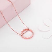 GIVA Sterling Silver Rose Gold Circle Necklace For Womens and Girls Rhodium Plated Sterling Silver Necklace- Flipkart